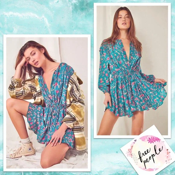 fashion show mini dress Black Velvet Lace Up Mini Dress with Aqua and Fuchsia Drape